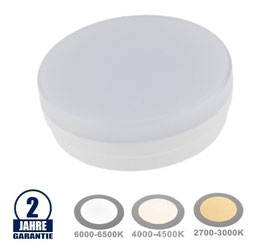 4 Stück Package 7W LED GX53 Spot 180°, diverse Farben