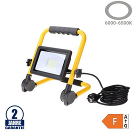 30W LED SMD Baustellenstrahler mit 3 Meter Kabel Kaltweiß