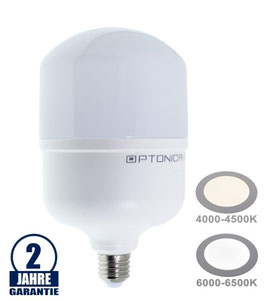 45W LED E27 T140 Birne Kunststoff, diverse Farben