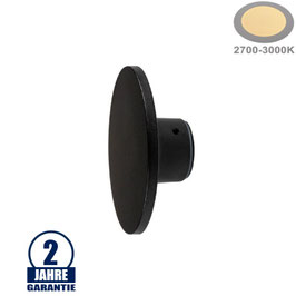 12W LED Wandleuchte Rund Schwarz Aluminium IP65 Warmweiß