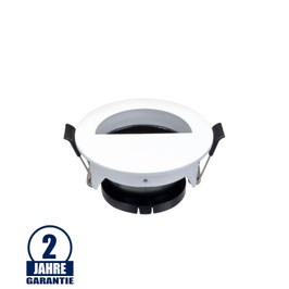 Einbaurahmen für LED GU10 Rund mit Halbkreis-Lichtauslass Weiß
