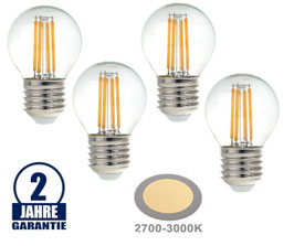4 Stück Package  4W Vintage E27 Dimmbar, Warmweiss