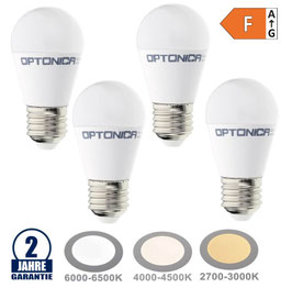 4 Stück: 8W LED E27 G45 Birne Kunststoff