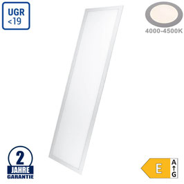 36W 120x30cm LED Panel 100Lm/W UGR19