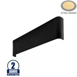 12W LED Wandlampe Schwarz Warmweiß