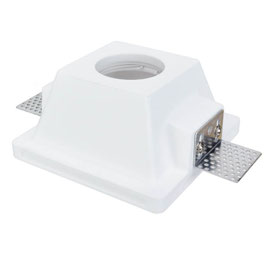 Einbaurahmen Trimless für LED GU10 Quadratisch matt 1-fach Weiß