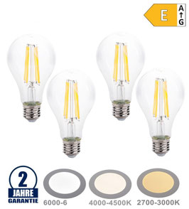 4 Stück Package 12W LED FILAMENT, diverse Farben