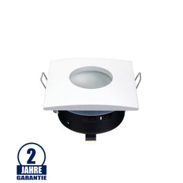 Einbaurahmen Alu für LED GU10 Rechteckig inkl. Fassung 3-fach Weiß/Schwarz