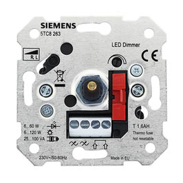 Siemens NV-Dimmer für R, L 6-120W magnetisch Trafos und LED-Lampen mit Druck-aus/Wechselschalter UP 230V 50-60Hz