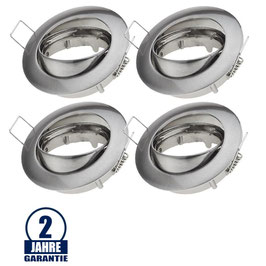 4 Stück Package Einbaurahmen für LED MR16/GU10 Rund Schwenkbar