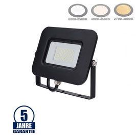 30W LED SMD Fluter Professional mit 70cm Kabel Schwarz diverse Farben