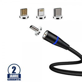 3 in 1 USB-Kabel magnetisch 1m