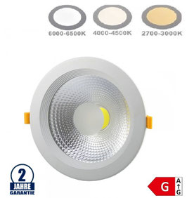 15W LED COB Einbauleuchten Rund 145° TÜV