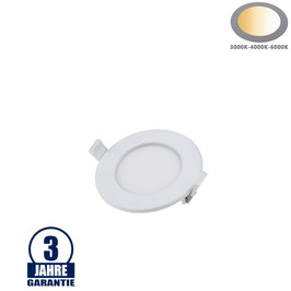 6W LED Einbauleuchte Slim Rund CCT Farbwechsel IP44