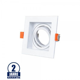 Einbaurahmen für LED GU10 Quadratisch inkl. Fassung Weiß