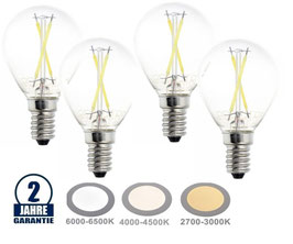 4 Stück Package 2W E14 Filament