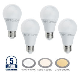 4 Stück Package 12W LED E27 A60 Birne Kunststoff