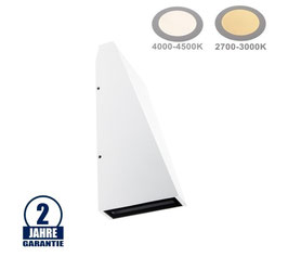6W LED Wandleuchte Trapez Up and Down Weiß IP54 Neutralweiß