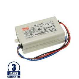 MEAN WELL 25W 12V DC Kunststoff Netzteil IP42