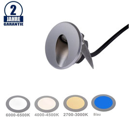 1,3W LED Mini Wandleuchte 24V IP44, diverse Lichtfarben