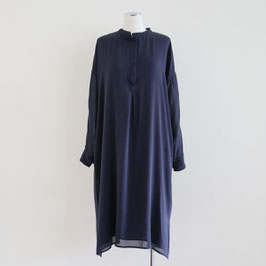 Kristensen Du Nord Silk Georgette PinTruck Dress Blue Notte