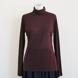 roberto collina F61003 HIGH NECK JERSEY BORDEAUX