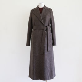 HARRIS WHARF LONDON Long Maxi Coat Dark Brown
