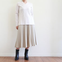ALLUDE V-NECK SWEATER ECRU S size