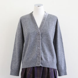 JUMPER1234 VELVET LITTLE CARDIGAN GREY