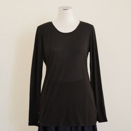 roberto collina F61004 ROUND NECK JERSEY BLACK