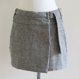 Swilldens Tweed Mini Skirt Grey