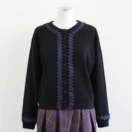 JUMPER1234 TWISTED RIBBON CARDIGAN BLACK