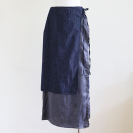 DRIES VAN NOTEN SILENE DENIM 1553 W.W.SKIRT INDIGO