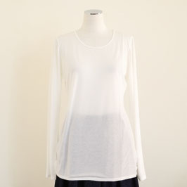 roberto collina F61004 ROUND NECK JERSEY ECRU