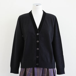 JUMPER1234 VELVET LITTLE CARDIGAN BLACK