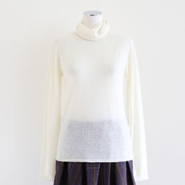 roberto collina F11603 TURTLE NECK SWEATER WHITE