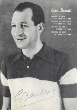 BARTALI GINO, Genuine Hand Signed Autograph Card 10,5x14,5cm, TOUR DE FRANCE AND GIRO WINNER
