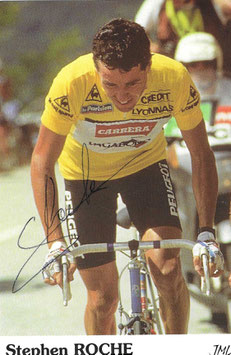ROCHE STEPHEN, Genuine Hand Signed Autograph Photo 10x15cm, WORLD CHAMPION, TdF, GIRO 1987