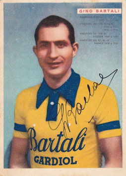BARTALI GINO, Genuine Hand Signed Autograph Card 10x14,5cm, TOUR DE FRANCE AND GIRO WINNER