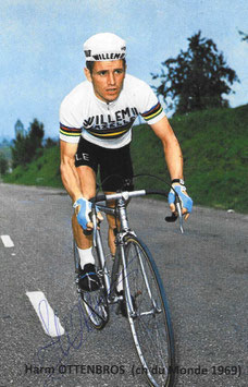 OTTENBROS HARM, Genuine Hand Signed Autograph Photo 10x15cm, WORLD CHAMPION 1969