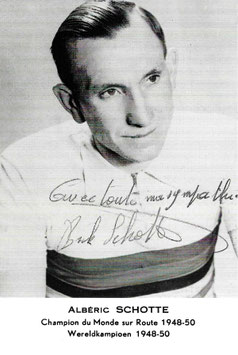 SCHOTTE BRIC, Genuine Hand Signed Autograph Card 10x15cm, WORLD CHAMPION 1948, 1950