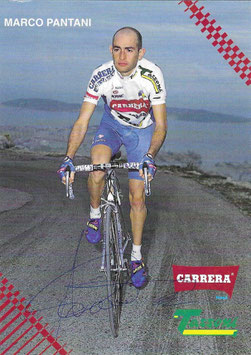 PANTANI MARCO, Genuine Hand Signed Autograph Card 10,5x14,5cm, WINNER GIRO, TOUR DE FRANCE