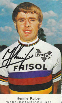KUIPER HENNNIE, Genuine Hand Signed Autograph Photo 9x15cm, WORLD CHAMPION 1975