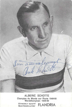 SCHOTTE BRIC, Genuine Hand Signed Autograph Card 10x15cm, WORLD CHAMPION 1948, 1950