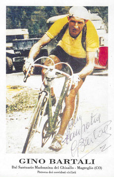 BARTALI GINO, Genuine Hand Signed Autograph Card 10,5x15,5cm, TOUR DE FRANCE AND GIRO WINNER