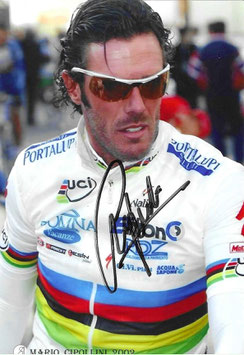 CIPOLLINI MARIO, Genuine Hand Signed Autograph Photo 10x15cm, WORLD CHAMPION 2002
