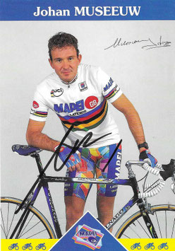MUSEEUW JOHAN, Genuine Hand Signed Autograph Card 10,5x15cm, WORLD CHAMPION 1996