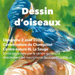 PARTENARIAT inscriptions directes chez BL via: lasauge@birdlife.ch