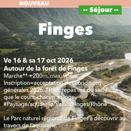 ARTS, SEJOUR  16 & 17 oct 26, Finges