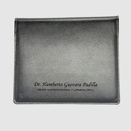 Porta recetario de piel sintética Cordovan Horizontal